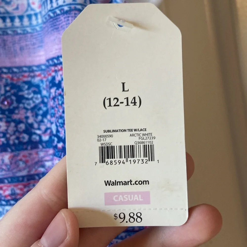 💙2/$5 NWT Faded Glory Top - Picture 3 of 4